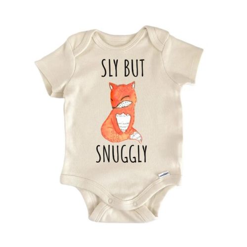 Fox Animal Sly Snuggle Baby Gift Baby Bodysuit Natural Newborn
