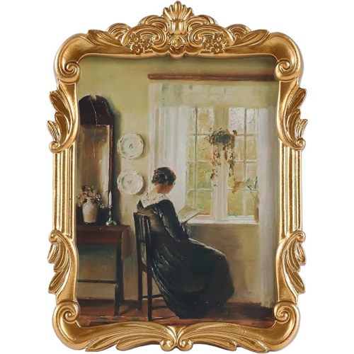 Vintage Picure Frames 8x10 Antique Victorian Gold Bronze Picture Frames for Tabletop and Wall Mount Ornate Retro Home Decor Gallery Wall Art (5x7 inch)