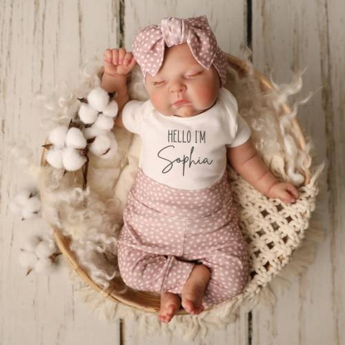 Newborn Girl Outfit Personalized Baby Girl Coming Home - Etsy