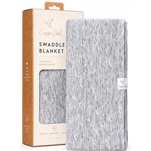 Copper Pearl Swaddle Blankets for Newborns | Soft Stretchy Receiving Blankets for Boys and Girls | Large 46 x 46 Inch Baby Blankets | Lightweight and Breathable Swaddles | Asher