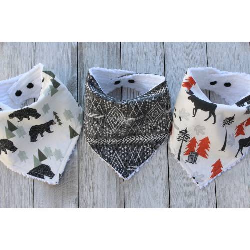 Woodland Baby | Woodland Baby Boy Gift | Baby Boy Bib | Bandana Bib | Baby Boy Bandana Bib | Moose Bib | Deer Bib | Baby Boy Gift | Baby Boy
