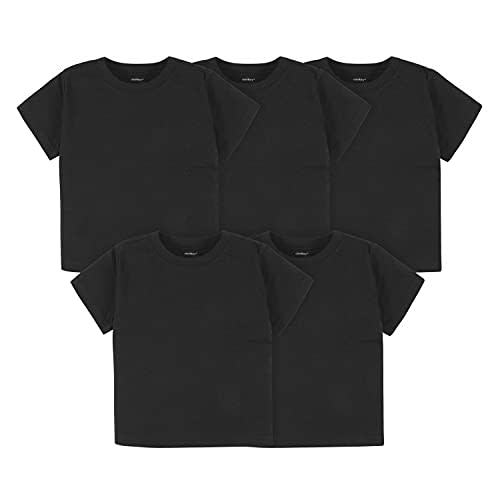Gerber Baby & Toddler 5-Pack Solid Short Sleeve T-Shirts Jersey 160 GSM