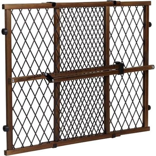Position & Lock Adjustable Wood Baby Gate (Farmhouse Collection)