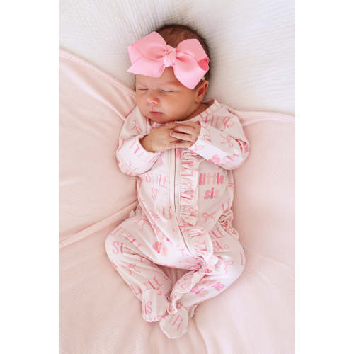 Ruffle Zipper Footie | Little Sis