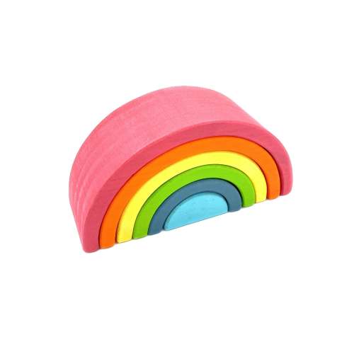6 Pcs Small Rainbow Stacking Blocks – Pastel / Macaron Colors