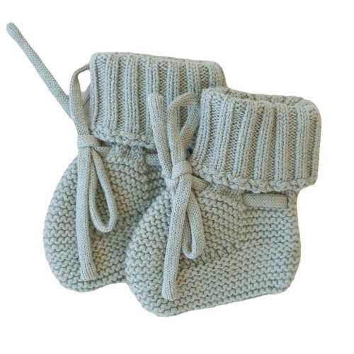 Knit Baby Booties | Smoke