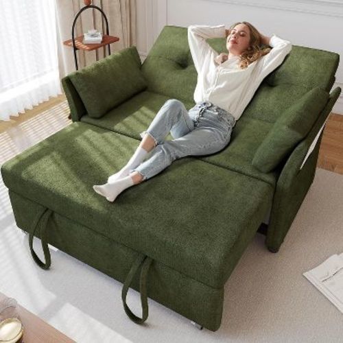 Vipbear 51"Convertible Sofa Bed,3-in-1 Folding Sofa Bed for Small Spaces,Modern Loveseat Compact Sleeper Couch for Guest Room Apartment