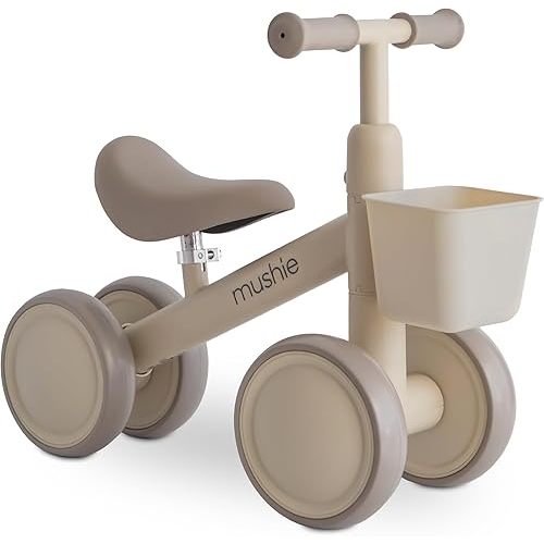mushie Mini Toddler Bike (Shifting Sand) | 12-24 Months | 4 Wheels First Balance Bike
