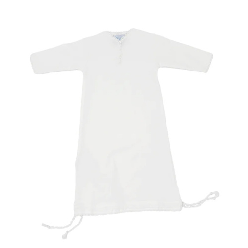 Classic White Baby Sack with Crochet Trim