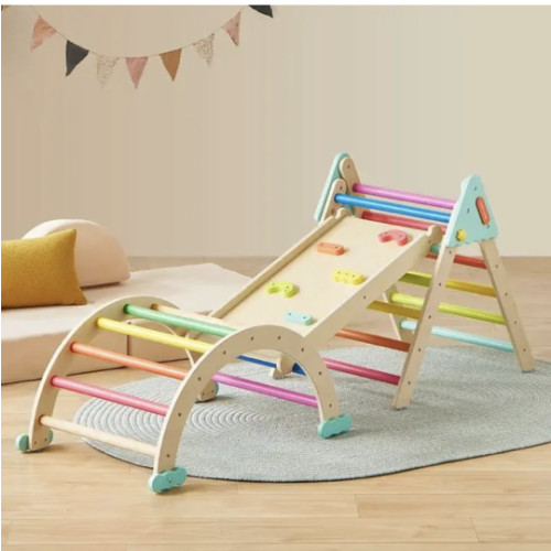 Tiny Land® 7-in-1 Rainbow Pikler Triangle Set