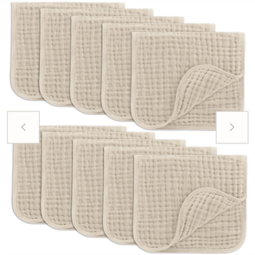 Muslin Burp Cloths in Sand – Comfy Cubs