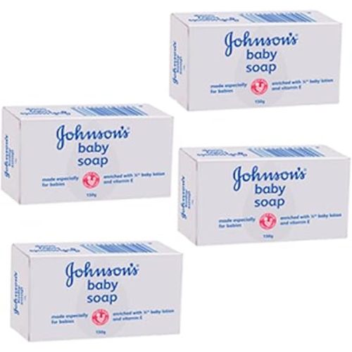 Johnson's & Johnson Baby Bar Soap White 100g. (Pack 4)