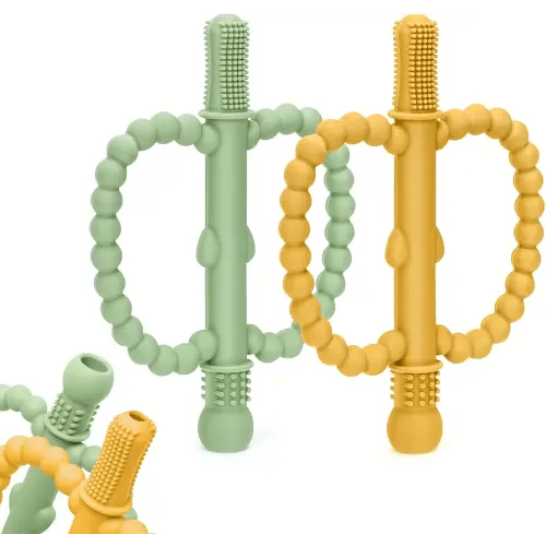 Baby Teething Toys for Babies 0-36 Months – Anti-Choking Design, Teething Relief for Straws Sticks, Chew Straw Sensory Toy for Infant Toddlers Silicone teether Tubes