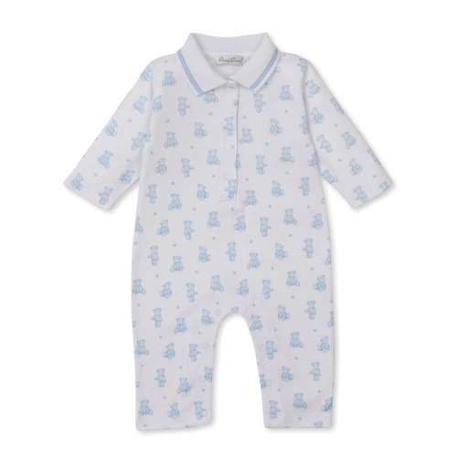 Teddy Bear Time Blue Playsuit