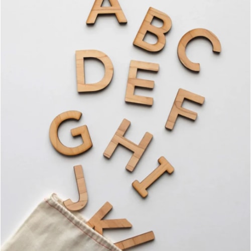 Wooden Uppercase Alphabet Set