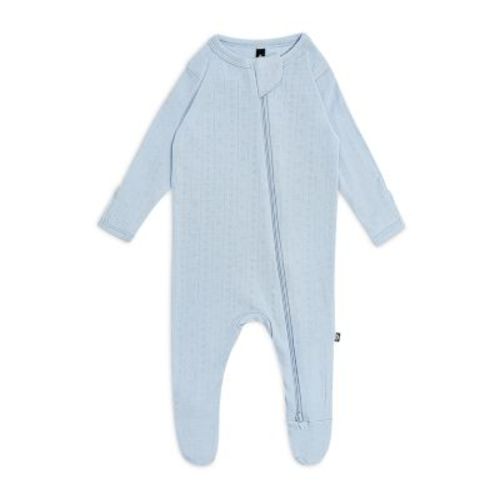 Unisex Pointelle Zippered Footie - Baby