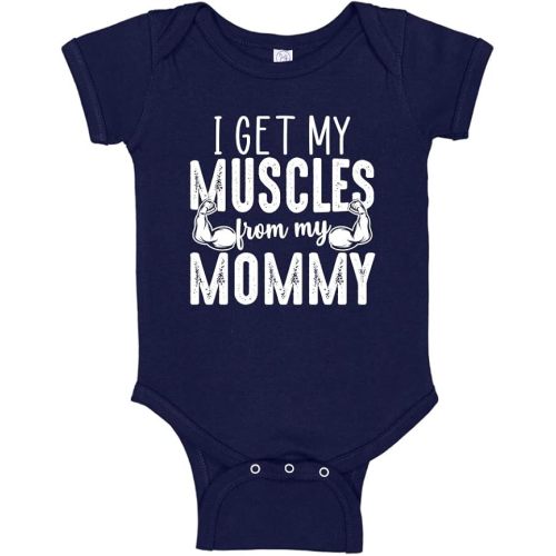 Muscle Mom Baby One Piece Bodysuit I Get My Muscles from My Mommy Toddler T-Shirt