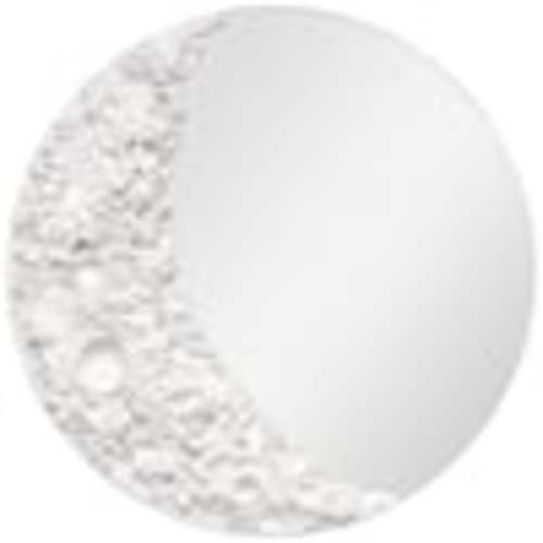 Empire Art Direct Lunar Serenity 20 in. Round Wall Mirror with a 3D Textured Crescent Moon Embellishment MTVS-24772-2020