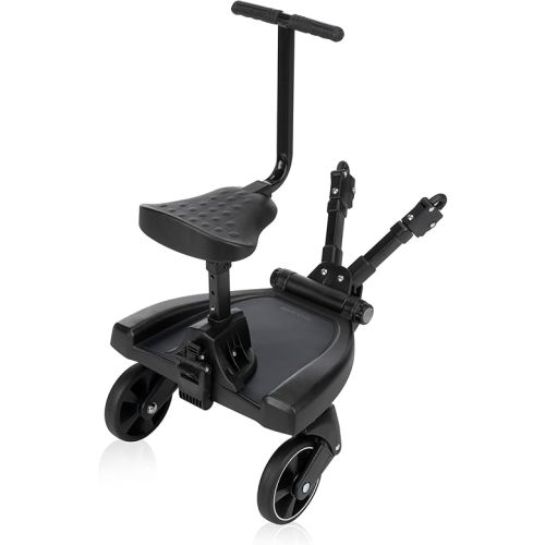 Maxi-Cosi Hop-on Board, Stroller Board, 2-In-1, Detachable Seat, Toddler Sit or Stand Attachments, Compatible With Most Maxi-Cosi Strollers - Black