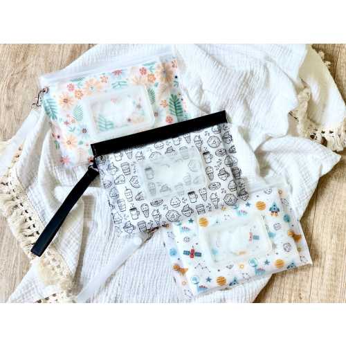Diaper Wipe Pouch | Travel Baby Wipe Holder Essentials, 2 Pack Baby Shower Gift