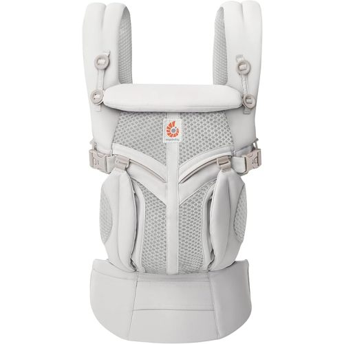 Ergobaby Omni 360 Cool Air Mesh Baby Carrier - All-in-One Newborn to Toddler Carrier (7-20kg), Breathable, Ergonomic Design with Lumbar Support - Baby Travel Essentials - Pearl Grey