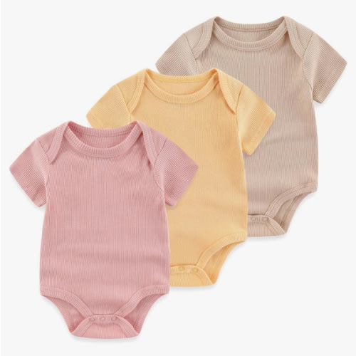 Baby Bodysuit Boy Girl Clothes Soft Newborn Infant Outfit Short Sleeve Romper