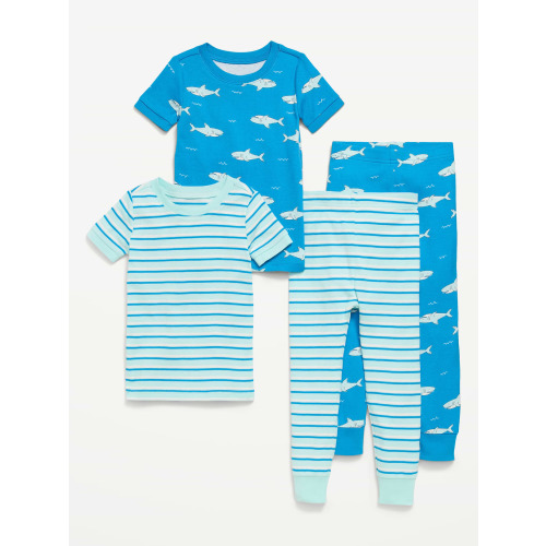 Printed Snug-Fit Pajama 4-Piece for Toddler & Baby