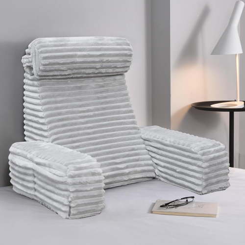 Back Pillow for Bed Sitting up, Reading Pillow for Sitting in Bed Adult, Back Support Chair Pillow for Sitting up Reading/Resting/Post Surgery/Watching TV/Gaming,Light