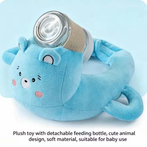 YingYouFu Breastfeeding Pillow with Bottle Holder, Ergonomic Nursing Aid Cushion, Washable Feeding Pillow for Home Nursery Use