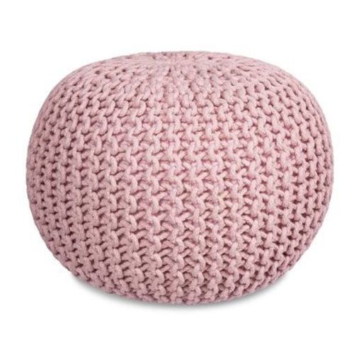 BirdRock Home Round Pouf Foot Stool Ottoman - Dusty Rose