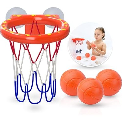 Bath Toys - Bathtub Basketball Hoop for Kids Toddlers - Mold Free Bath Toys