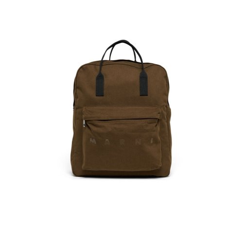 Marni Kids Logo Zip Pocket Backpack