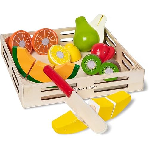 Melissa & Doug Cutting Fruit Set Wooden Play Food