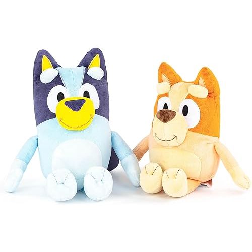 Bluey & Bingo Plush Pillow Buddy Set - Super Soft Character Pillows - Polyester Microfiber, 12 inches