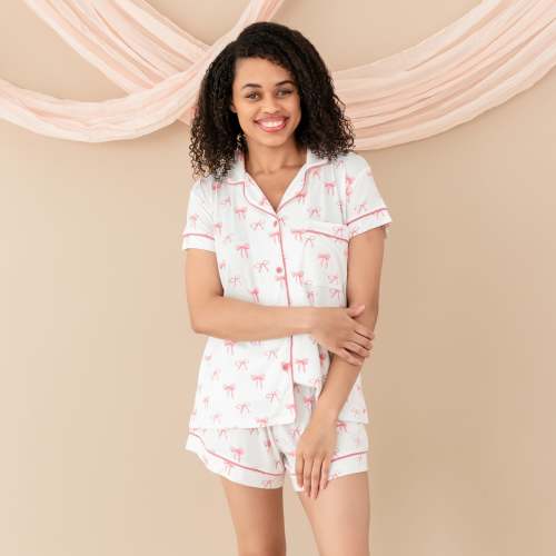 Women’s Short Sleeve Pajama Set in Bow