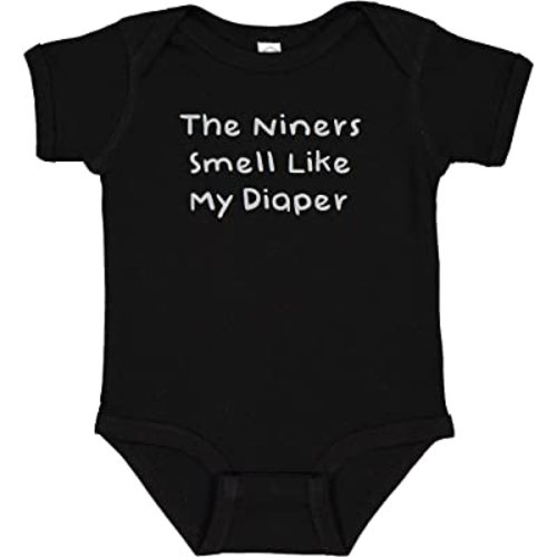 Raiders Funny Baby The Niners Smell Like My Diaper Bodysuit