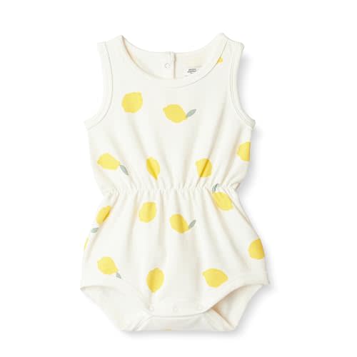 Amazon Essentials x Sofia Grainge Baby Girls' Lightweight French Terry Sleeveless Shorts Romper