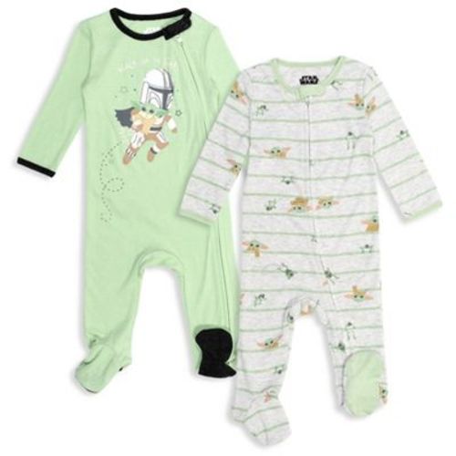 Star Wars Yoda R2-d2 C-3po Chewbacca Bb-8 Infant Baby Boys 2 Pack Zip Up Sleep N' Play Coveralls Little Rebels 24 Months