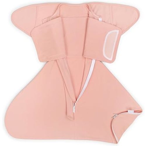 Sleep Sack Swaddle Baby, Sleepsack Newborn for 3-6 Months, Swaddle Blanket Bottom with 2-Way Zipper, Easy to Change Diapers, Adapt to Arm in Out, TOG 1.0, Pink, Medium