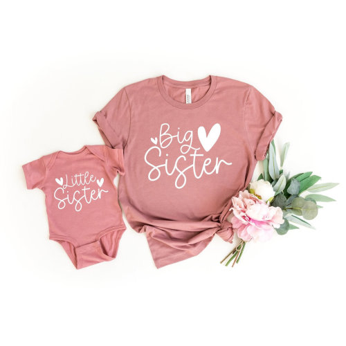 Big Sister Little Sister Shirt Set, Big Sister Reveal T-shirt, Baby Announcement Tee, Big Sis Announcement Tee, Big Sis Toddler Tee,Lil Sis