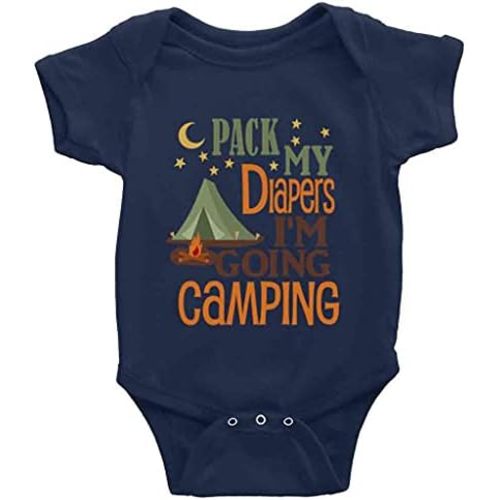 Snagminio Pack Diaper Going Camping Cute Bodysuit Girl boy Infant Toddler Baby Clothes Creeper