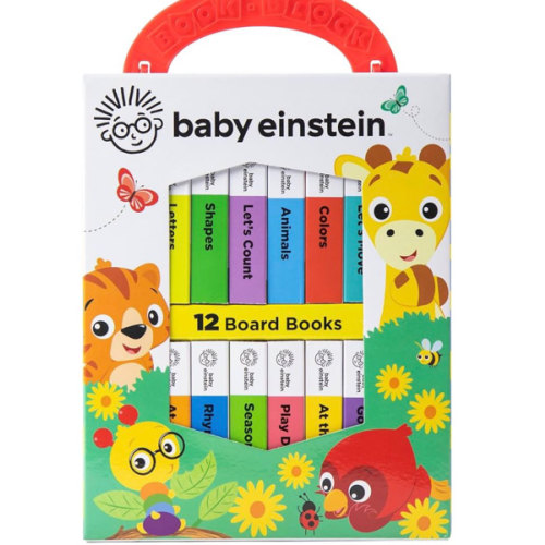 Baby Einstein - My First Library Board Book Block 12-Book Set - First Words, Letters, Counting, and More! - PI Kids