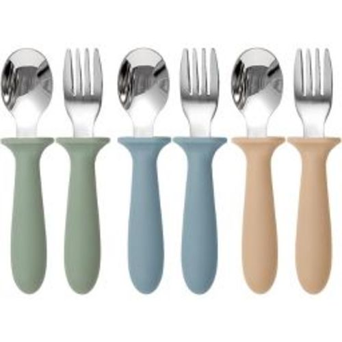 Toddler Utensils,6 Pack toddler fork and spoon set, Stainless Steel Baby Forks and Spoons