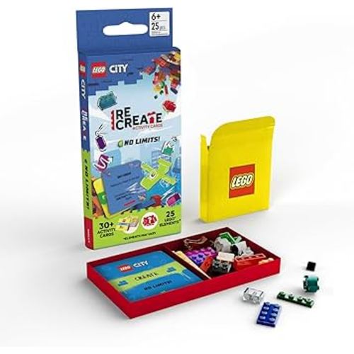 Lego City Recreate Activity Cards – No Limits! | Action Building Game with 30+ Activity Cards & 25 Lego Elements | Ages 6+