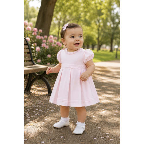Pink Classy Pique Baby Girl Dress – Carriage Boutique