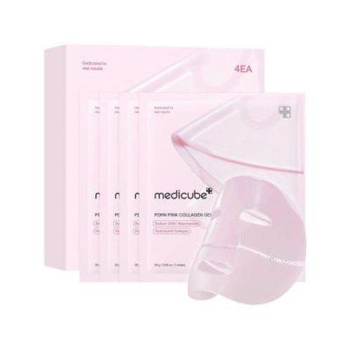 medicube PDRN Pink Collagen Gel Mask Korean Skincare - Travel Size - 0.98oz/4pk: Moisturizing, Firming, Hydrating, Normal Skin