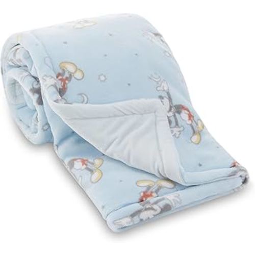 Disney Mickey Mouse, Minnie Mouse, Winnie The Pooh, Lilo and Stitch 2-Ply Infant Blanket - Soft Fleece with Polyfill - Cozy and Warm Baby Blanket for Baby Boys and Girls, 30x40 Inches