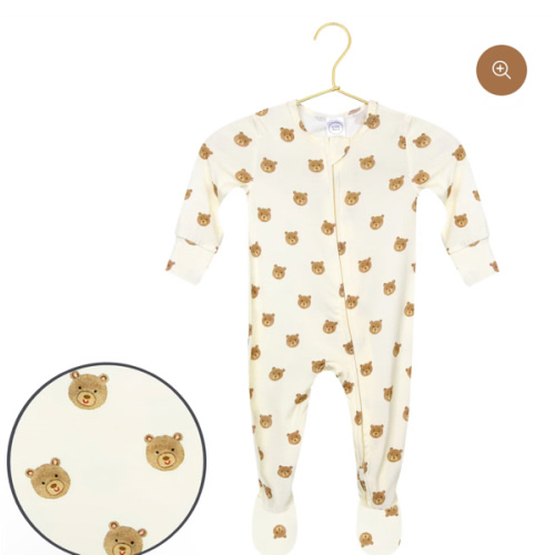 Teddy Zipper Footies