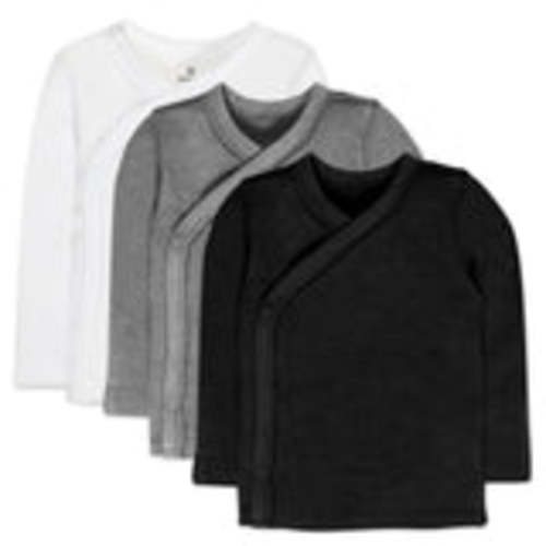 3-Pack Organic Cotton Long Sleeve Side-Snap Kimono Tops | Honest Baby Clothing
