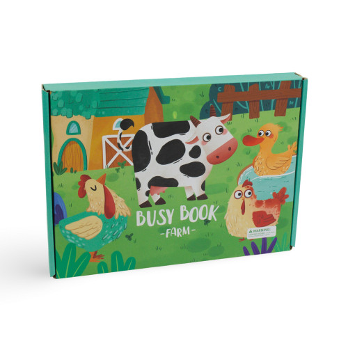 Farm Busy Activity Book for Toddlers w/ Zipper Pouch